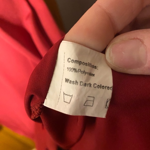 Maroon Polyester Dress - Picture 3 of 4